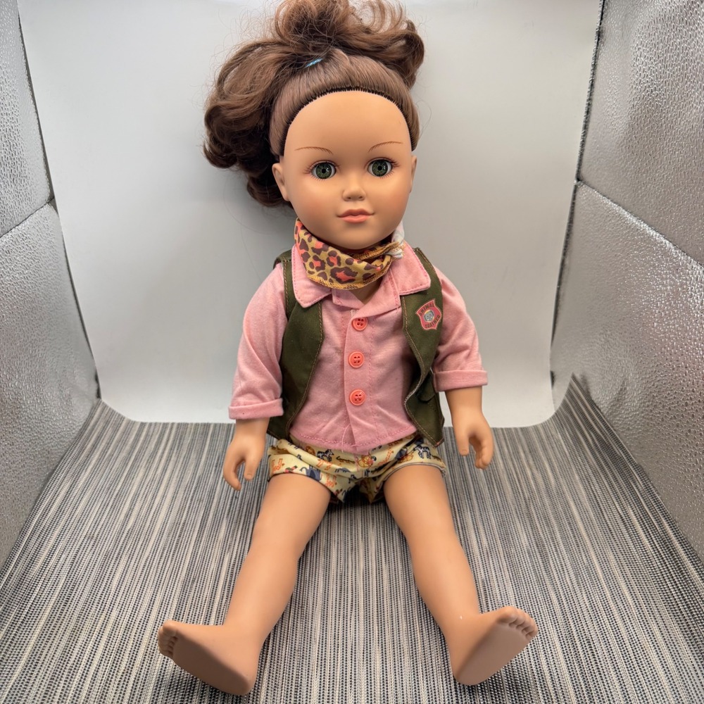 My Life As 18" Animal Trainer Doll Green Sleep Eyes Brown Hair Safari 2013